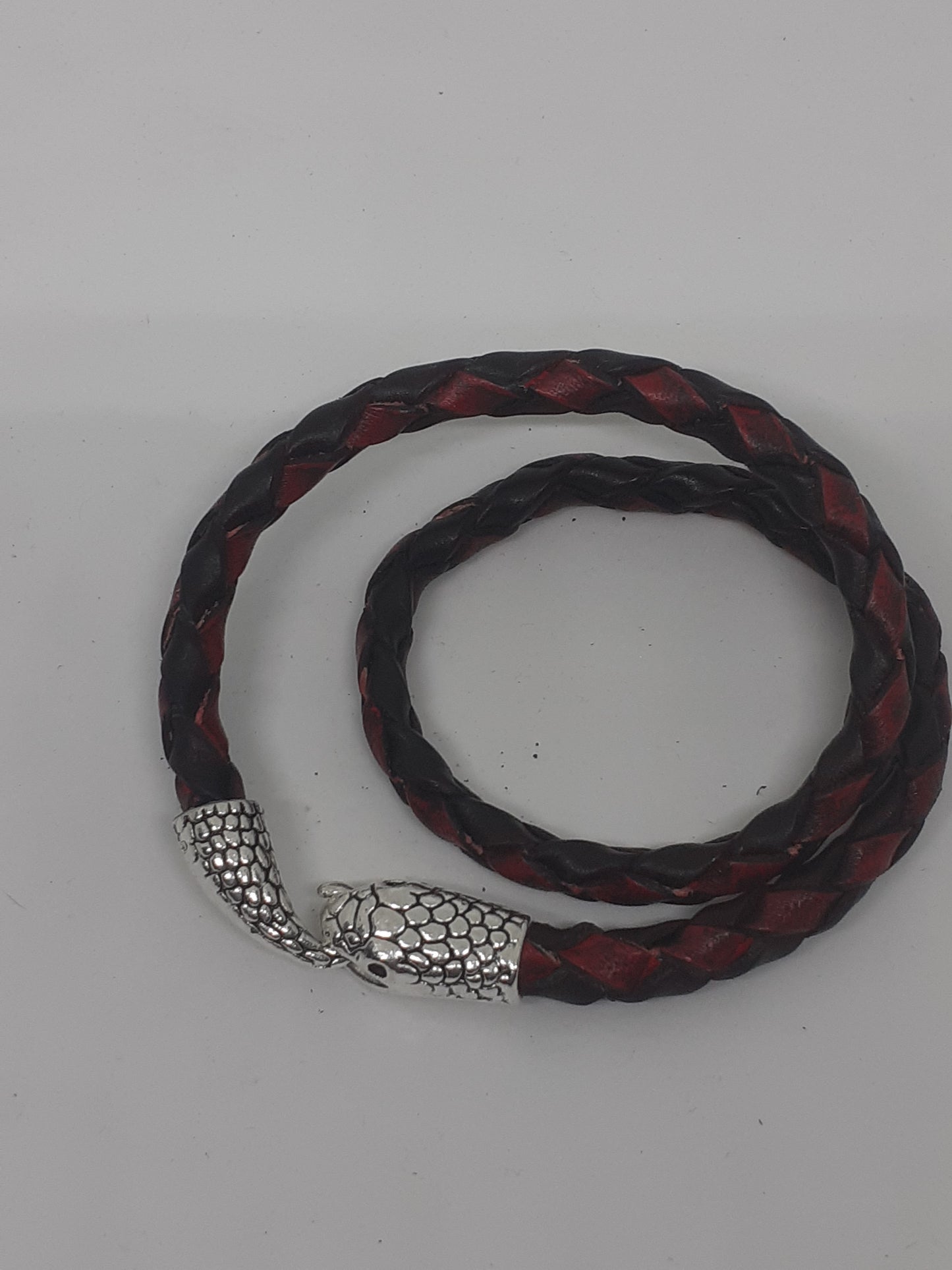 Pulsera trenzada 4 tientos diseño serpiente